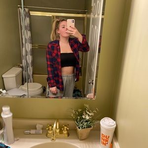 red and blue flannel